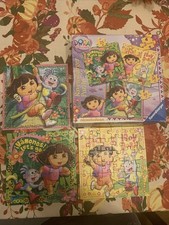 Ravensburger Dora The Explorer 3 Puzzles Inside. Complete,Box Broken See In Pics