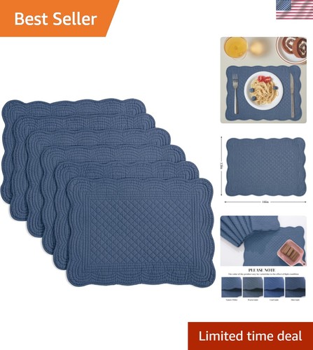 Quilted placemats set 6 - quilted,
