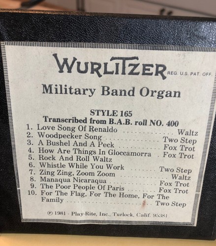 Wurlitzer millitary band organ - wurlitzer,