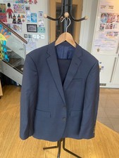 LANIFICIO CERRUTI Blue 100% Pure Wool Slim Fit 2 Piece Suit C42R W36 L32