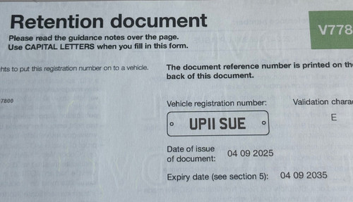 Private numberplate up11 sue - private,