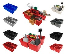PLASTIC KITCHEN LARGE TOOL CADDY CARRY TRAY TIDY HOME OFFICE CLEANING ORGANISER
