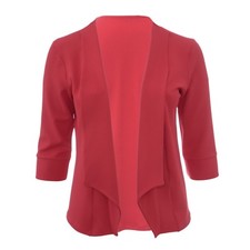 Trendy New Women's Red Blazer Stretch Rib Material Plus Size BNWT Ladies Open