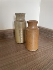 2 X Vintage Stoneware Bottles DIY Wedding Vase  Large