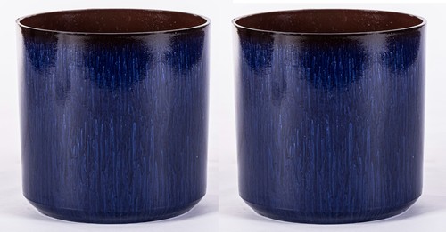 Ocean blue glazed cylinder - blue,