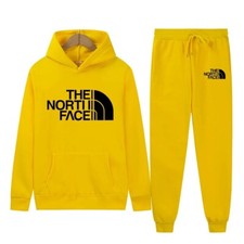 Mens Fleece Tracksuit Set Pullover Plain hoodie Joggers Casual 2-piece