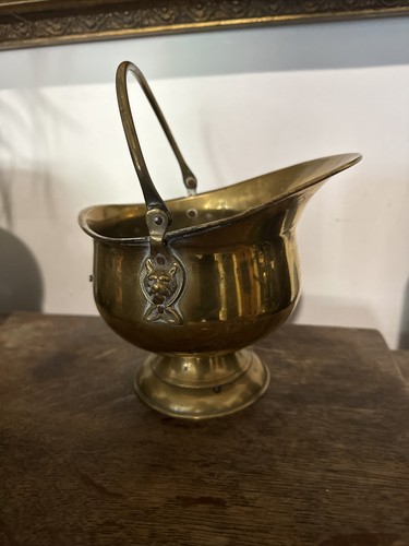 Small brass coal - coal, scuttle