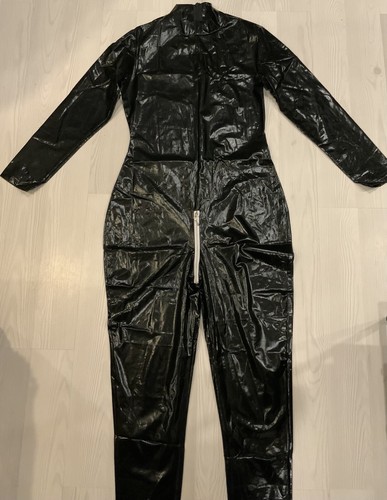 Wet look leather stretchy - wet,