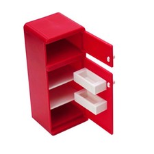  Mini Fridge Freezer Toy Kid Refrigerator Miniature Retro for Dollhouse