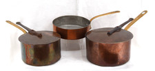 Vintage Set 3 Copper French