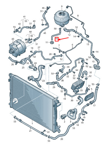 Audi water drain hose - a6,