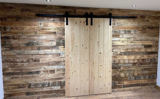 15sqm Reclaimed Scorched Pallet Wood SANDED Timber Wall Cladding Boards- DIY.