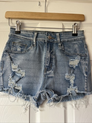 Ripped jean shorts - shorts,