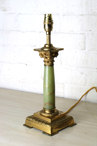 Table lamp antique gilt - table,