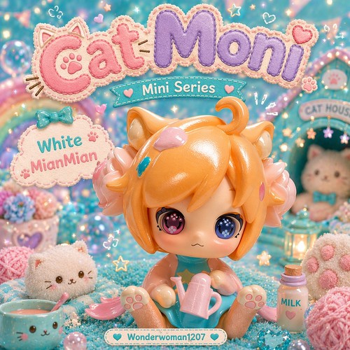 Cat moni collectors figurine - cat,