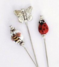 3x Hat Pins  Vintage Antique Style  5” long Hat Pin, Scarf Pin, Stick Pin