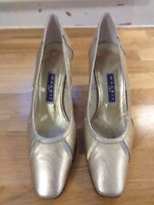 Magrit Gold leather Court Shoe 36/3