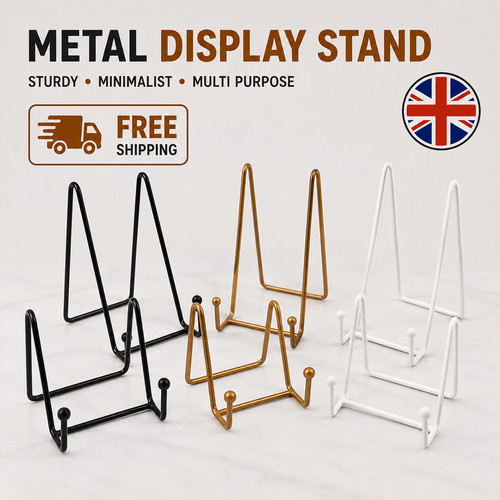Plate display stand metal - stand,