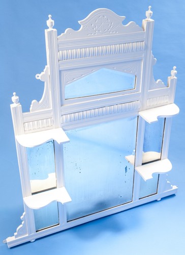 Antique mahogany mantle mirror - mahogany,