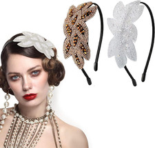2 Pcs 1920S Headband, 20S