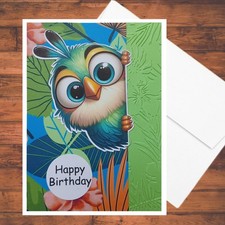 Tropical Bird Birthday Card