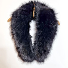 Alpine Black Faux Fur Scarf