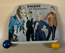 Vintage Wooden Clackers - Swedish Toy - KNOPP - NYA VARLDSFLUGAN - RARE