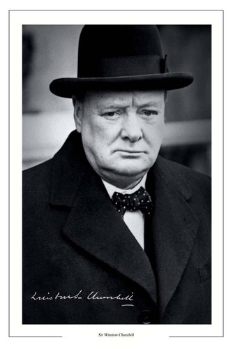 Winston churchill signed photo - churchill,