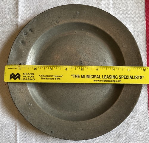 Antique pewter plate charger - antique,