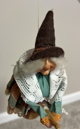 Vtg hanging flying witch - hanging,