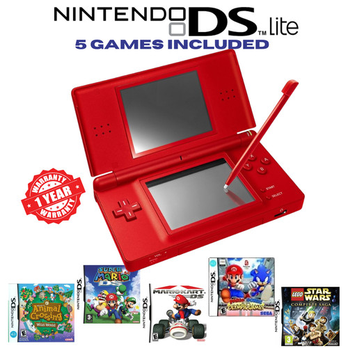 Nintendo lite red console - ds,