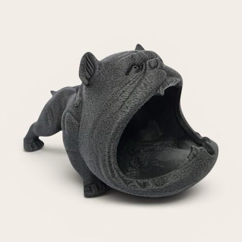 Black resin bulldog animal - bulldog,
