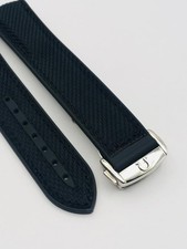 20mm-22mm BLACK Nylon Rubber Watch Strap Band,Omega seamaster Planet Ocean