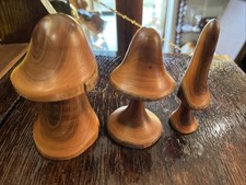 3 X Hand Carved Wooden