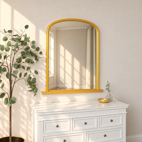 Large metallic gold arched - gold,