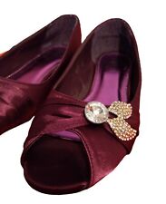 Purple Low Heel Shoes Size 38/5 WIDE Wedding, Prom, Special Occasion, Used