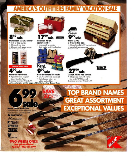 1997 8pg kmart fishing - 8pg, gear/