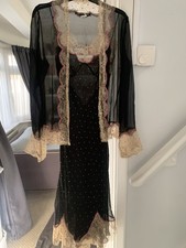 Colette Dinnigan French Chantilly Lace Silk Chiffon Dress And Jacket