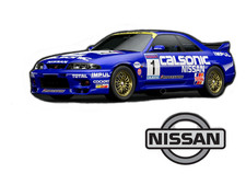 1:10 RC Clear Body Shell - Nissan GTR R33 V Spec  with Calsonic Sticker livery