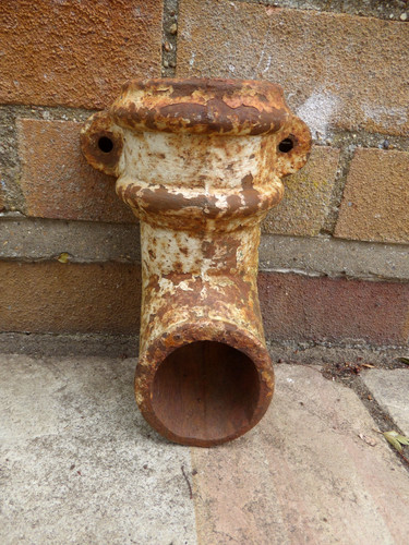 Vintage cast iron downpipe - iron,