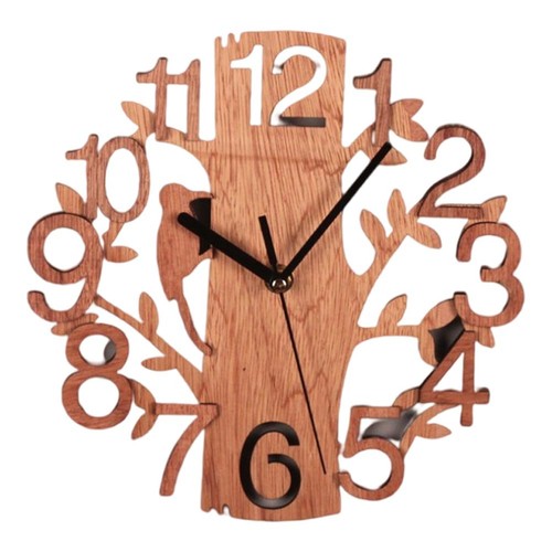 Wall clock tree - tree-shape, silent