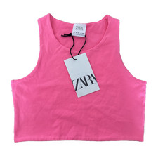 Zara Crop Tank Top Girls Neon