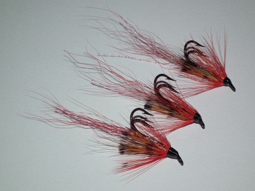Salmon flies 3 red ally - flies----3,