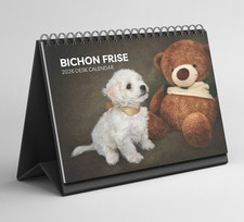 Bichon Frise Desk Calendar