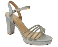 Women's Diamante Block Heel