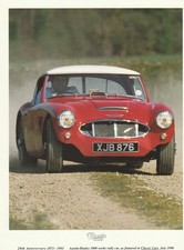 20th ANNIVERSARY 1973-1993 AUSIN HEALEY 3000   POSTER  ( CLASSIC CARS 1990  )