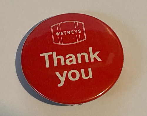 Watneys red barrel - beer, button
