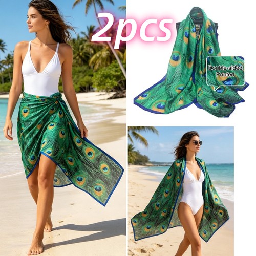 Lady beach silk scarf towel - scarf,