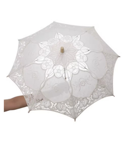 Lace parasol embroidered - parasol,