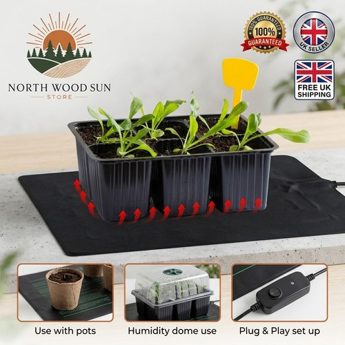 Seedling heat mat with - heat,